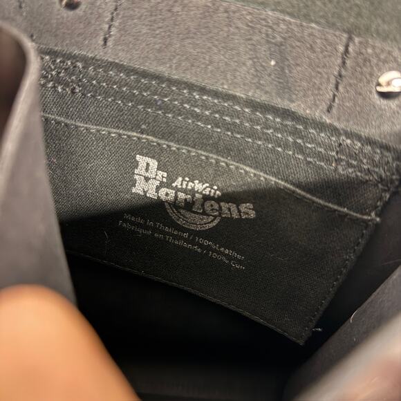 Dr. Martens Black Leather Backpack Unisex Travel Grunge 90s Blogger Classic - Picture 8 of 13